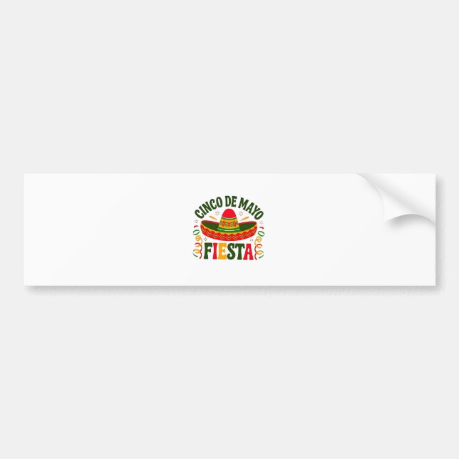 Fiesta Squad Cinco De Mayo Mexican Sombrero  Bumper Sticker (Front)