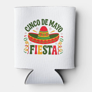 Fiesta Squad Cinco De Mayo Mexican Sombrero Can Cooler