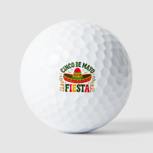 Fiesta Squad Cinco De Mayo Mexican Sombrero Golf Balls