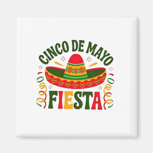 Fiesta Squad Cinco De Mayo Mexican Sombrero  Magnet