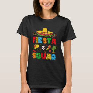 Fiesta Squad Cinco de Mayo Mexican Taco Guitar Cin T-Shirt