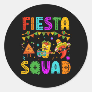 Fiesta Squad Cinco De Mayo Party Mexican Festival Classic Round Sticker