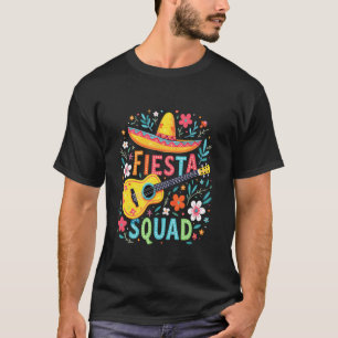 Fiesta Squad Cinco de Mayo Sombrero Guitar Party C T-Shirt