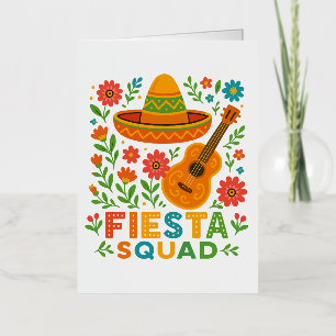 Fiesta Squad – Colourful Party Vibes Foil Greeting Card