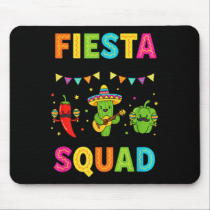 Fiesta squad cute cactus pepper bell pepper kids mouse pad