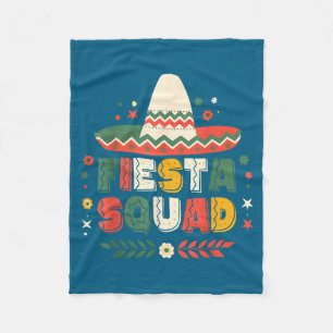 Fiesta squad family matching cinco de mayo  fleece blanket