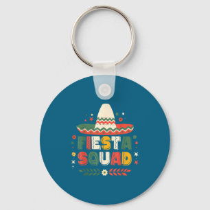 Fiesta squad family matching cinco de mayo key ring