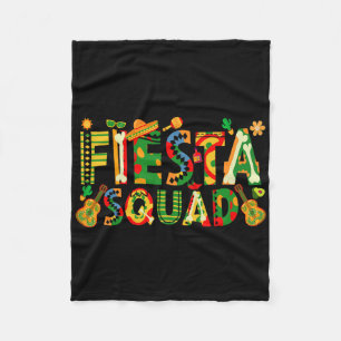 Fiesta Squad Family Matching Cinco De Mayo Party Fleece Blanket