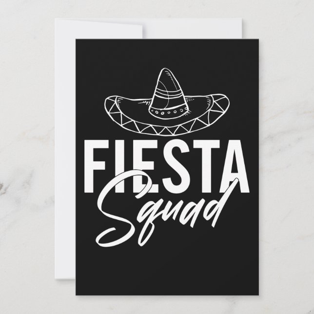 Fiesta Squad Fiesta Bachelorette Party Shirts, 2/3 Thank You Card (Front)