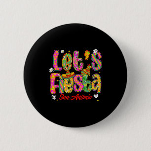 Fiesta Squad Funny Cinco De Mayo Let's Fiesta 6 Cm Round Badge