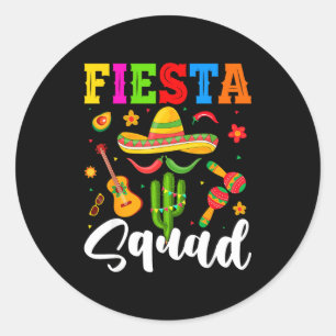 Fiesta squad funny cinco de mayo let's mexicanFies Classic Round Sticker