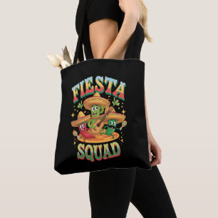 Fiesta Squad Funny Cinco De Mayo Mexican Party Tote Bag