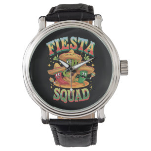 Fiesta Squad Funny Cinco De Mayo Mexican Party Watch