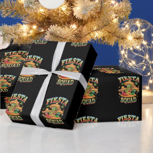 Fiesta Squad Funny Cinco De Mayo Mexican Party Wrapping Paper