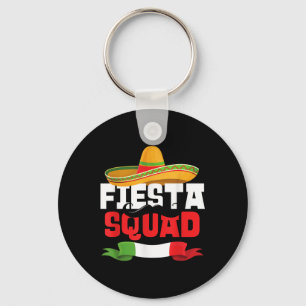 Fiesta Squad Funny Cinco De Mayo Mexican Sombrero  Key Ring