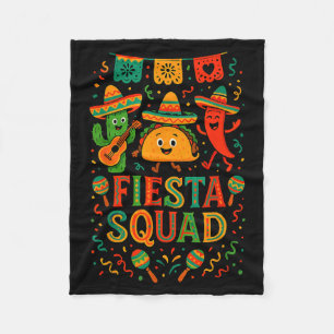 Fiesta squad funny cinco de mayo sombrero cactusFi Fleece Blanket