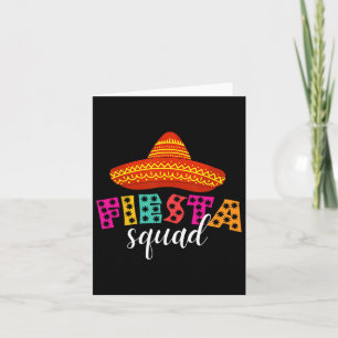 Fiesta Squad Funny Cinco De Mayo Sombrero Women Me Card