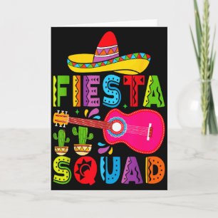 Fiesta squad matching cinco de mayo family party card