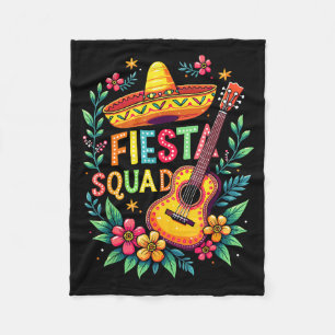 Fiesta squad matching cinco de mayo mexican party fleece blanket