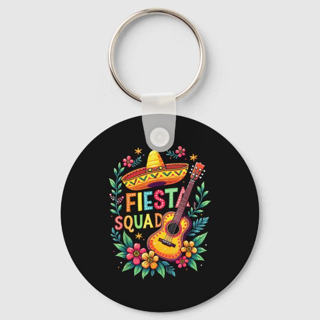 Fiesta squad matching cinco de mayo mexican party key ring (Front)