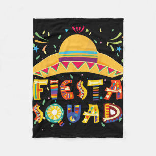 Fiesta Squad Mexico Fiesta Taco Guitar Cinco De Ma Fleece Blanket