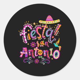 Fiesta Squad San Antonio Texas Cinco De Mayo Lets  Classic Round Sticker