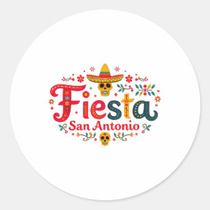 Fiesta Squad San Antonio Texas Cinco De Mayo Lets  Classic Round Sticker