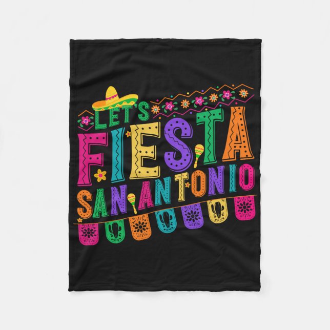 Fiesta Squad San Antonio Texas Cinco De Mayo Lets  Fleece Blanket (Front)
