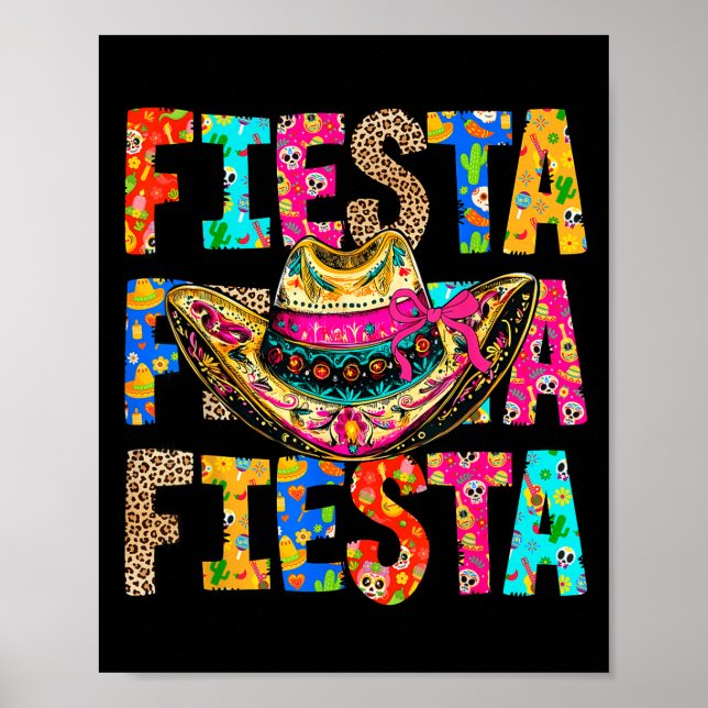 Fiesta Squad San Antonio Texas Cinco De Mayo Lets  Poster (Front)
