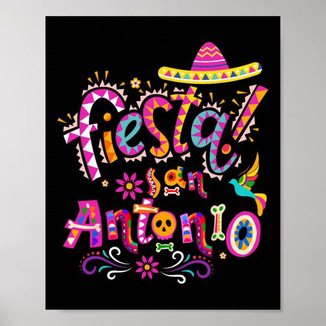 Fiesta Squad San Antonio Texas Cinco De Mayo Lets  Poster (Front)