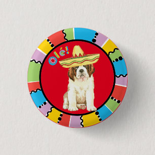 Fiesta St Bernard 3 Cm Round Badge
