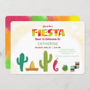 Fiesta Sweet 16 Celebration Invitation