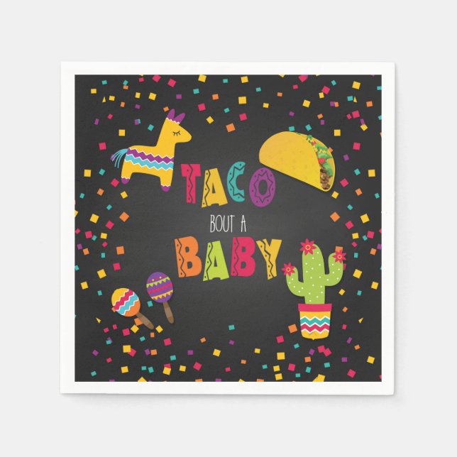 Fiesta Taco Bout a Baby Napkin - Baby Shower (Front)