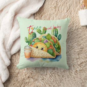 Fiesta Taco 'bout Baby Shower Cute Fun Modern Cushion