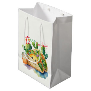 Fiesta Taco 'bout Baby Shower Cute Fun Modern Medium Gift Bag