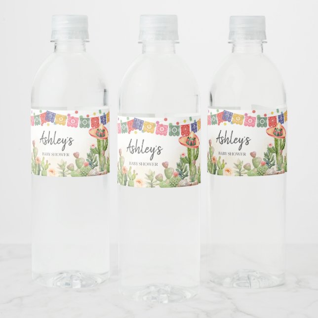 Fiesta Taco 'Bout Baby Shower  Water Bottle Label (Bottles)