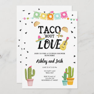 Fiesta Taco Bout Love Cactus Couples Shower Invitation