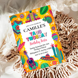 Fiesta Taco Twosday Birthday Invitation