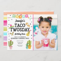 Fiesta Taco Twosday Cactus Girl 2nd Birthday Party