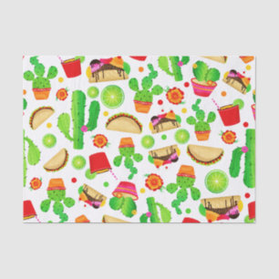 Fiesta Tacos Taco Tuesday Colorful Cinco de Mayo Tissue Paper