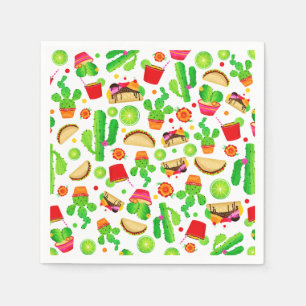 Fiesta Tacos Taco Tuesday Colourful Cinco de Mayo Napkin