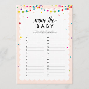 Fiesta theme baby shower game name the baby program