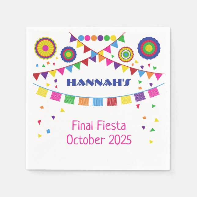 Fiesta Theme Cocktail Napkin (Front)