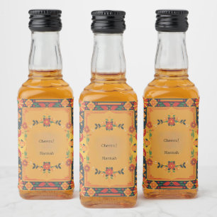 Fiesta Theme Mini Bottle Labels
