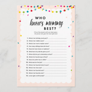 Fiesta theme who knows mummy best baby shower game program