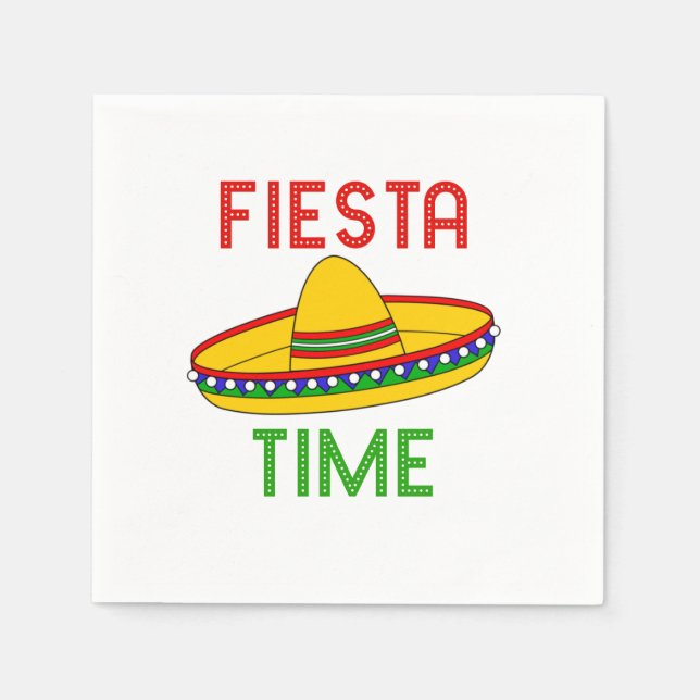 Fiesta Time Cinco De Mayo Paper Napkins (Front)
