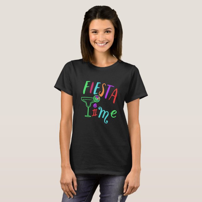 Fiesta Time Margarita Colourful Women's T-shirt (Front Full)