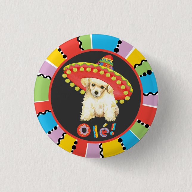 Fiesta Toy Poodle 3 Cm Round Badge (Front)