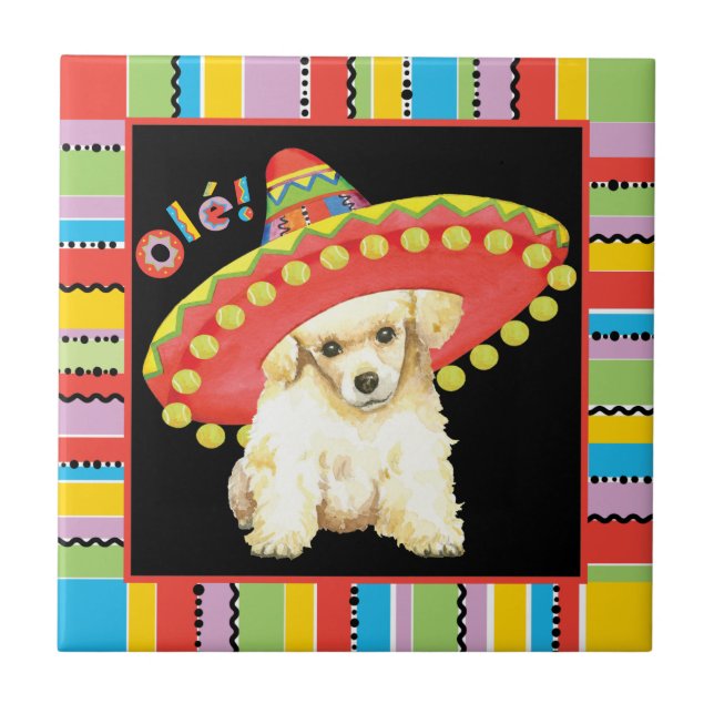 Fiesta Toy Poodle Ceramic Tile (Front)