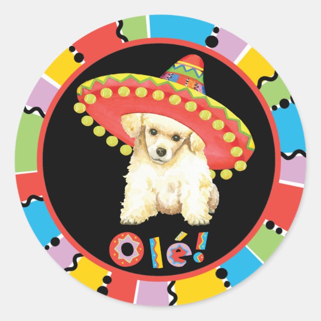Fiesta Toy Poodle Classic Round Sticker (Front)